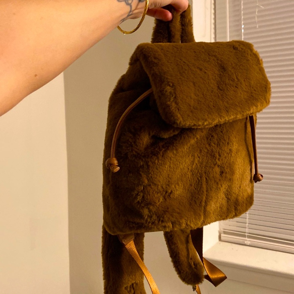 Fuzzy small backpack